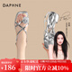 達芙妮（DAPHNE）羅馬涼鞋女夏季外穿2025新款粗跟女鞋百搭仙女風(fēng)配裙子腳趾涼鞋 銀色 跟高3.7cm 40 (250mm) 標準碼