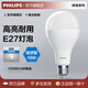 飛利浦（PHILIPS） LED燈泡節(jié)能小球泡 家用客廳照明臥室光源E27大螺口替換白熾燈泡 19W-6500K E27螺口
