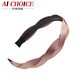 AiChoice發(fā)箍韓版頭箍雪紡布藝麻花發(fā)飾品女帶齒發(fā)卡寬邊壓頭飾 香檳粉