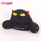 舒寵（sheepet）舒適粒子腰枕 靠墊護(hù)背 公司辦公室腰靠椅子靠背 座椅腰墊 床頭腰護(hù)墊 黑貓靠腰枕 填充粒子