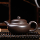 萬壺園 紫砂壺泡茶壺宜興原礦全紫砂手工仿古壺功夫茶具泡茶器仿古壺 黑金砂 200ml