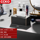 CCKO 皮革紙巾盒 辦公室抽紙盒客廳車載紙盒桌面餐巾抽紙盒可加印LOGO 小號紙巾盒（黑色）