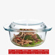 菲內克斯微波爐碗鋼化耐熱玻璃碗沙拉碗飯碗湯碗泡面碗帶蓋大碗 1.5L深煲