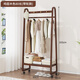 WAWJ掛衣架落地臥室家用實(shí)木床頭晚上放衣服神器不占空間可移動(dòng)衣帽架 雞翅木色80款-帶輪