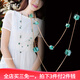 依特毛衣鏈子長(zhǎng)款秋冬夏季百搭簡(jiǎn)約女時(shí)尚大氣衣服掛件配飾項(xiàng)鏈送女友 綠色
