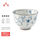 可可屋 日本進(jìn)口美濃燒光峰超輕量陶瓷餐具線(xiàn)唐草系列日式小碗家用飯碗 SEKYU10 煎茶茶碗
