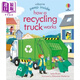 Peep Inside How a Recycling Truck Works 兒童紙板書(shū) 英語(yǔ)原版