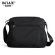 寶加西（BJIAX）防潑水尼龍男士單肩包斜挎包日韓休閑時(shí)尚潮流精品男包 黑色小號