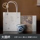 飲致蓋碗茶杯陶瓷手繪青花泡茶碗功夫茶具家用主人品茗杯單人伴手禮物 【禮盒裝】圓口-蘭花杯-160ml