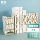 晨光(M&G)文具19cm可伸縮桌面書立 桌上簡易收納金屬書架 大號書立 象牙白ABS917C510