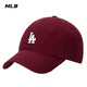 美職棒（MLB）男帽女帽軟頂刺繡棒球帽休閑運(yùn)動(dòng)情侶鴨舌帽 /七夕節(jié)禮物 洛杉磯道奇隊(duì)/酒紅色/77 均碼 F