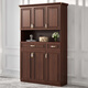 霧嫣全鋁合金鞋柜子家用別墅門(mén)口戶(hù)外陽(yáng)臺防水防曬多功能儲物柜可定制 胡桃色六門(mén)兩抽110*36*200 整裝