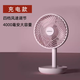 康佳小風(fēng)扇桌面USB便攜式可充電款學(xué)生宿舍迷你床上用辦公室小型電風(fēng) 玫瑰粉-可充電 4000mAh