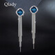 Qlady水晶流蘇耳環(huán)女2024年新款耳釘女氣質(zhì)高級感時(shí)尚氣質(zhì)銀針耳飾禮物 時(shí)尚藍(水晶流蘇款)
