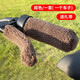 堔銳電動(dòng)車(chē)手把套閘套冬季保暖通用自行車(chē)電瓶車(chē)把手套加絨加厚棉把套 把套+閘套（棕色1套）+扎帶