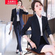 名流都會(huì)高端職業(yè)裝女裝長(zhǎng)袖小西裝女士正裝工作面試西服 藏藍(lán)色西裝+褲子+襯衫 M