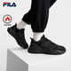 FILA 斐樂官方火星2加絨復(fù)古跑步鞋女鞋2025春黑色老爹鞋