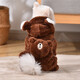 阿莫爾寵物小狗狗衣服秋冬裝加絨加厚保暖泰迪比熊小型犬四腳衣貓咪衣服 咖色毛熊（四腳） M
