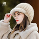 幕加格帽子女冬季2022新款水貂毛編織鴨舌帽時(shí)尚保暖貂皮帽皮草帽子5327 米色 均碼(帽網(wǎng)有彈性 適合頭圍55-60CM)