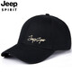 JEEP SPIRIT吉普百搭棒球帽子男士羊毛混紡韓版簡(jiǎn)約青年鴨舌帽潮太陽(yáng)帽女 黑色18036 均碼