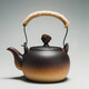 容山堂粗陶茶壺煮茶器茶具套裝泡茶壺?zé)畨仉娞諣t圍爐煮茶碳爐酒精爐 粗陶提梁壺-祥云鈕 780ml