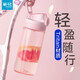 茶花（CHAHUA）【奶瓶材質(zhì)】水杯高顏值兒童女新款運(yùn)動(dòng)塑料杯子泡茶夏季便攜健身 tritan材質(zhì) 480ml【粉色】