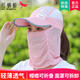 紅蜻蜓 遮陽(yáng)帽子女士夏季防曬面紗遮臉透氣棒球帽戶(hù)外騎車(chē)可折疊太陽(yáng)帽 折疊帽檐 方便收納-粉色 男女同款 帽圍可調（55-62CM）
