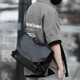 ANDSEEYOU品牌 斜挎包男 休閑單肩包時(shí)尚潮流騎行郵差包個(gè)性百搭斜背包男包 黑色（中號升級款）