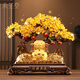 禾笙堂水晶發(fā)財樹(shù)招財貓擺件客廳玄關(guān)店鋪收銀臺喬遷財源滾滾開(kāi)業(yè)禮物 財源廣進(jìn)檀木色大號長(cháng)36*15*32cm