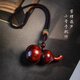 裕云綠檀木小葫蘆手把件紫檀雕刻隨身文玩創(chuàng)意擺件男女實木把玩件盤玩 紫檀葫蘆小號手把件58X28mm