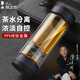 茶之戀茶水分離杯新鈦晶版雙層玻璃男士禮物隨手車載便攜商務(wù)辦公泡茶杯 復(fù)古藍(lán)380ml