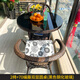 虎刻 藤椅三件套陽(yáng)臺休閑桌椅喝茶餐桌椅組合戶(hù)外桌椅藤椅陽(yáng)臺小茶桌 70雙層圓桌+2椅+坐墊