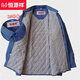 恒源祥冬季新款加厚男士棉質(zhì)襯衣中老年爸爸裝夾棉質(zhì)長(cháng)袖襯衫男秋裝上衣 15號色藍白格 41/175 140-155斤