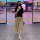 唐菓蜜連衣裙女夏季2024年新款女裝韓版時(shí)尚氣質(zhì)收腰顯瘦港風(fēng)復(fù)古裙子夏 黑色上衣+卡其色裙 M