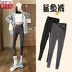 莫代爾鯊魚皮打底褲女外穿瑜伽高腰緊身2025新款春夏季提臀修身褲 春秋【收腹提臀】黑色 L碼（適合111-125斤）