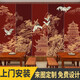 西里爾（CLIER）現(xiàn)代中式意境拼色山水閣樓書房背景墻紙壁布高端餐廳茶室包間壁畫 無縫防水油畫布/平