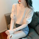 燕潯泡泡袖圓領(lǐng)寬松襯衫女裝夏裝2025年新款設(shè)計(jì)感小眾短袖雪紡上衣女 圖片色 S (建議80-95斤)
