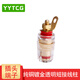 YYTCG 純銅鍍金 功放音箱音響水晶接線柱 喇叭接線端子 音箱線音響線香蕉插頭Y插插座 小號短尾 一個