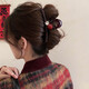 向晚發(fā)夾發(fā)卡紅珠水鉆抓夾女高級感大號鯊魚(yú)夾后腦勺發(fā)夾女七夕禮物