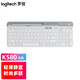 羅技情人節新春靈蛇 熊貓定制款羅技k580無(wú)線(xiàn)鍵盤(pán) 靜音藍牙鍵盤(pán) mac超薄雙模手機ipad平板鍵盤(pán)鼠標套裝 K580白色-單鍵盤(pán)