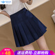 歐貝汐西裝百褶裙女春夏半身裙2025新款高腰jk短裙學(xué)生a字裙 藏藍色 M