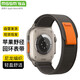 MSSM 適用蘋果手表表帶尼龍野徑回環(huán)式表帶apple watch ultra2/S10/9/8/7/SE 黑配灰-44/45/46/49表盤