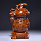雙枝之家黑檀實(shí)木質(zhì)雕刻葫蘆擺件客廳家居玄關(guān)裝飾擺設紅木工藝品喬遷送禮 花梨木精雕【葫蘆】 高：10厘米