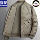 羅蒙羽絨服男士冬季新款棒球服外套開(kāi)衫純色上衣時(shí)尚休閑保暖加絨加厚 10卡其色(高檔羽絨服) XXXL 建議148-170斤