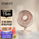 向物（SOTHING）小風(fēng)扇桌面 靜音辦公室桌上小型電風(fēng)扇 學(xué)生宿舍床頭臺式迷你電扇 USB充電無(wú)線(xiàn)續航大風(fēng)力臺扇 【搖頭版-奶杏白】搖頭 / 無(wú)極調檔