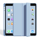 tople 適用蘋(píng)果ipad Pro保護套2021款11/12.9英寸iPad 2020皮套軟殼全包 三折 筆槽款 天藍 ipad Pro 12.9英寸20/21款