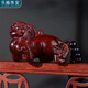 樂喵（LEMIAO）紫檀木雕刻文玩手把件雕刻掛件創(chuàng)意木質(zhì)文玩手把件裝飾品掛件禮物 紫檀木手把件(立式貔貅) 7厘米左右
