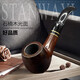 史丹威爾（Stanwayl）史丹威爾實(shí)木煙斗石楠木男士手工煙鍋老式便攜檀木過濾煙斗送配件 SDWL505石楠木深色[光面]