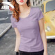 安踏短袖t恤女2025春夏季冰絲速干涼爽透氣女士休閑健身半袖運動(dòng)服飾 7120-6綢灰紫 XL /175