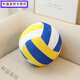 維諾亞仿真排球抱枕公仔毛絨玩具彩色印花軟體球形玩偶布娃娃幼兒園道具 黃白藍排球 小號直徑14厘米(0.15kg)